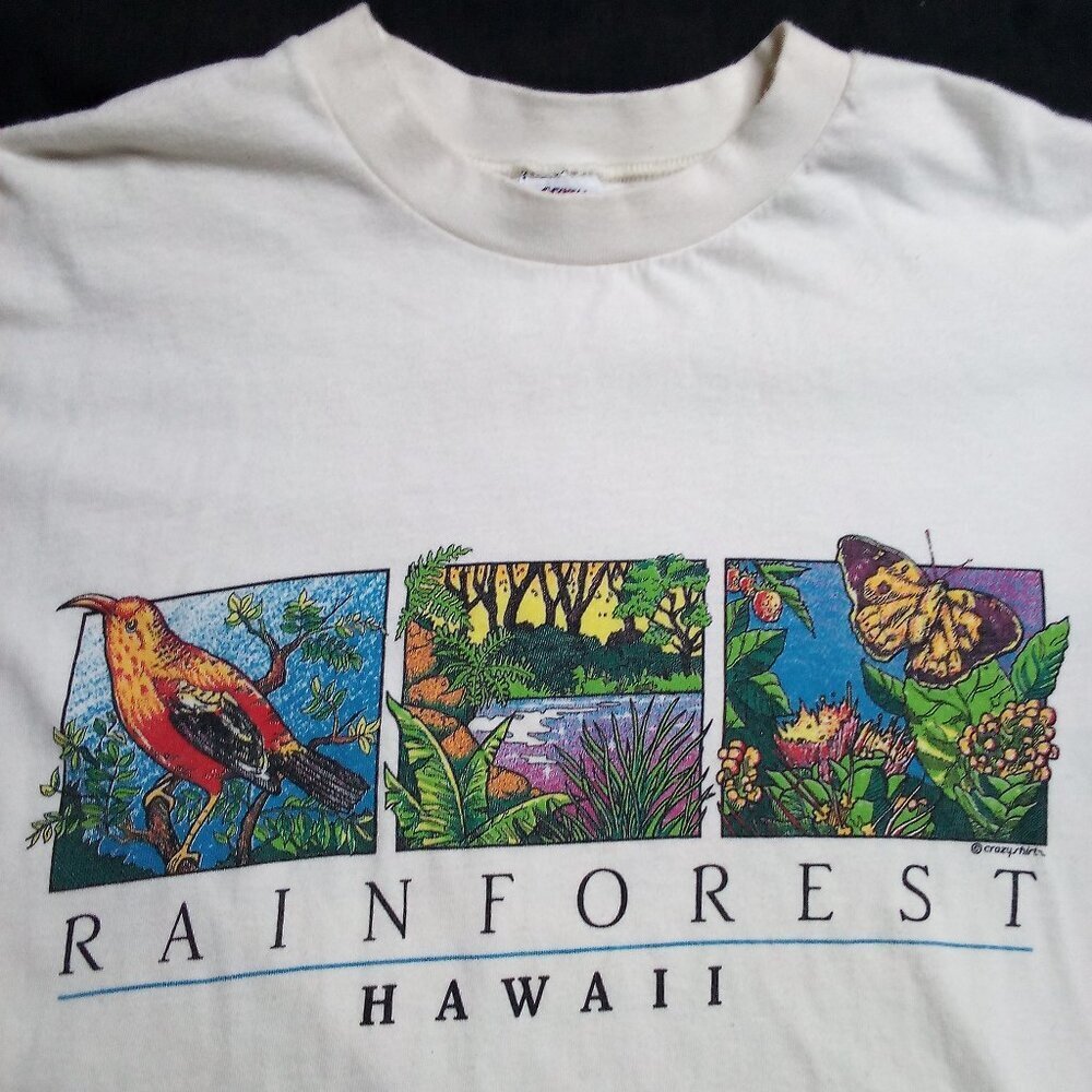 Vintage Crazy Shirts Rain Forest Hawaii T-Shirt